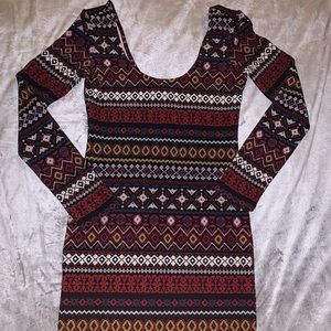 Aztec bodycon dress